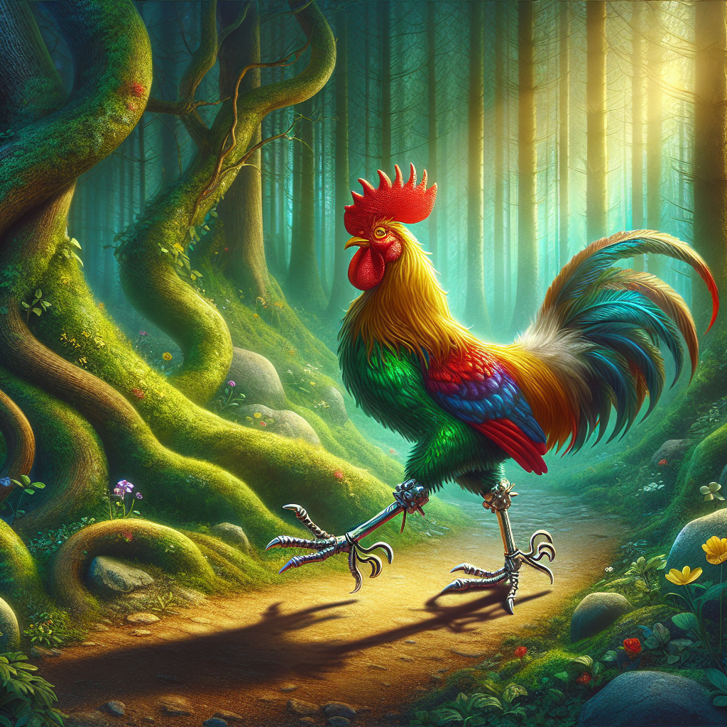 Truyện cổ tích dân gian: Hành trình của chú gà trống chân chì