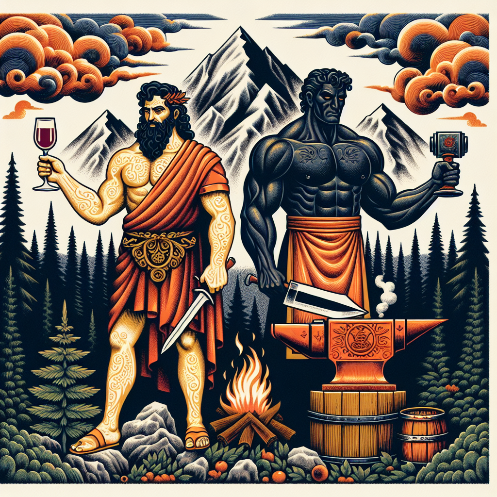 Truyện cổ tích dân gian: Hành Trình Của Dionysus và Hephaestus