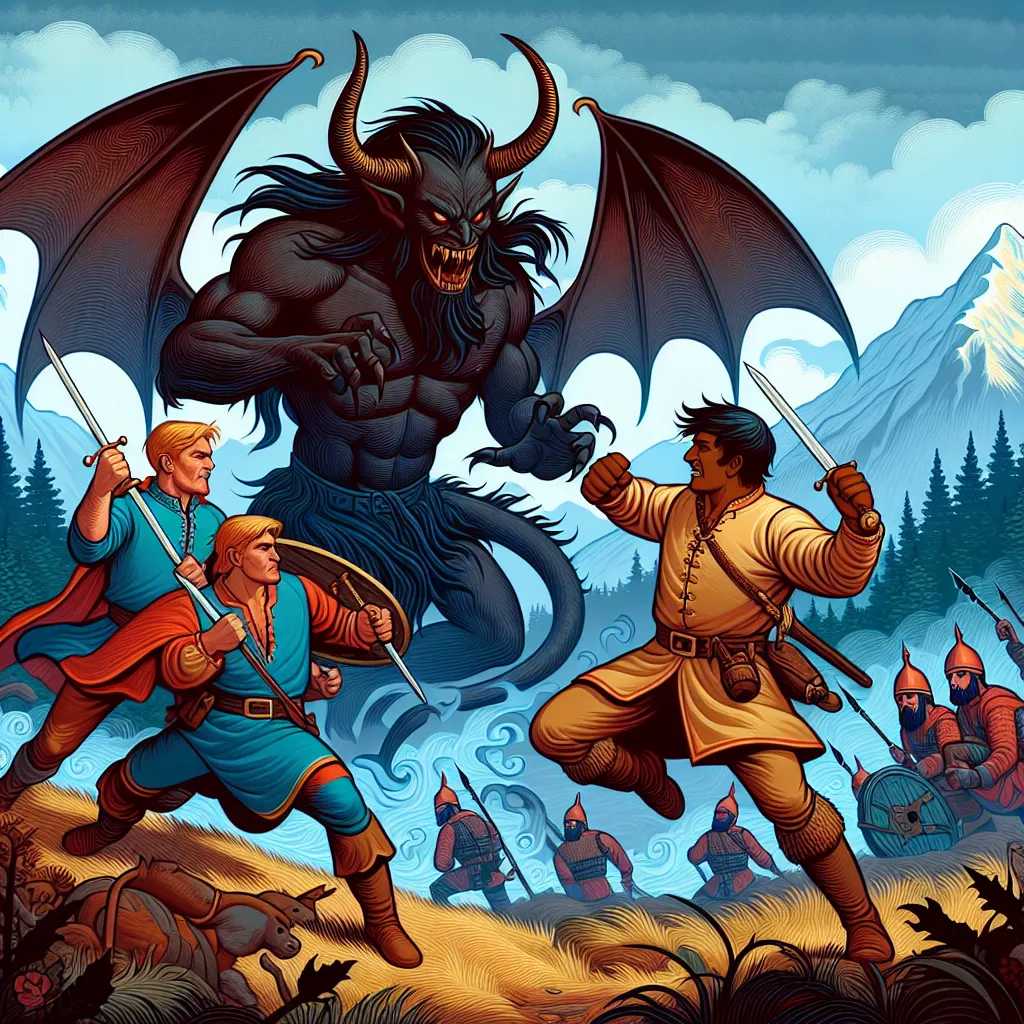 Truyện cổ tích dân gian: Cuộc chiến giữa con quỷ và ba anh hùng