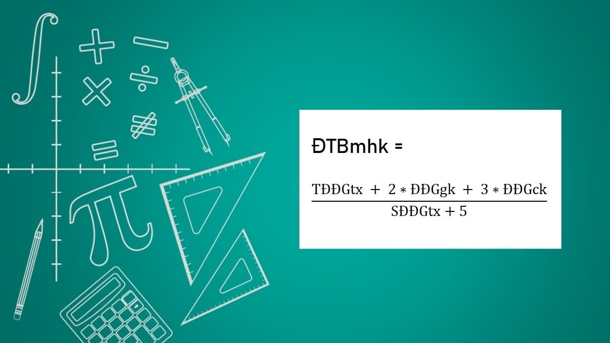 Công thức tính điểm trung bình môn THCS-THPT